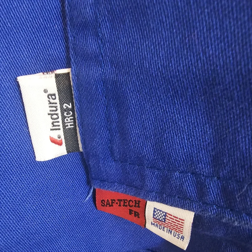 Flame Resistant FR Coveralls Indura Workwear for Men Reflective Tape Size 4XL - Picture 6 of 10